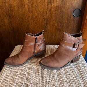 Vince Camuto Tan/brown Leather Ankle Booties